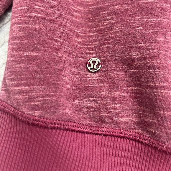 Lululemon Om & Roam Heathered Rust Berry Pullover Hoodie - Size 6 - Picture 8 of 8